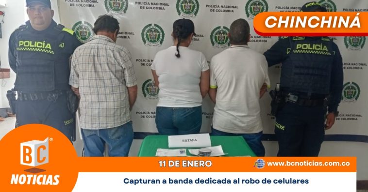 Operativo relámpago en Chinchiná: Policía frustra hurto y captura a banda dedicada al robo de celulares