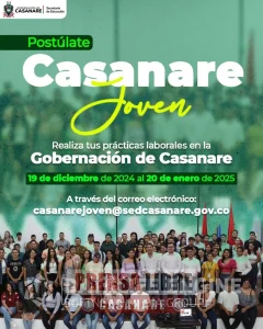 Plazo de inscripción para Casanare Joven 2025 hasta el 20 de enero