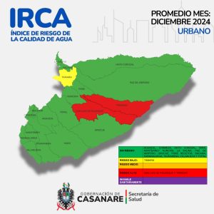 Resultados del monitoreo de la calidad del agua en Casanare