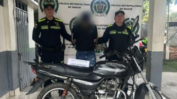 Sujeto fue capturado por robarse una moto en el barrio Germán Huertas de Ibagué