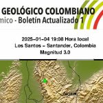 Temblor en Colombia este sábado 4 de enero: conozca epicentro y magnitud