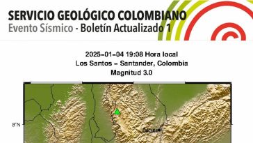 Temblor en Colombia este sábado 4 de enero: conozca epicentro y magnitud