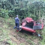 Un muerto y tres heridos deja choque de carro y volqueta en la Troncal de Occidente