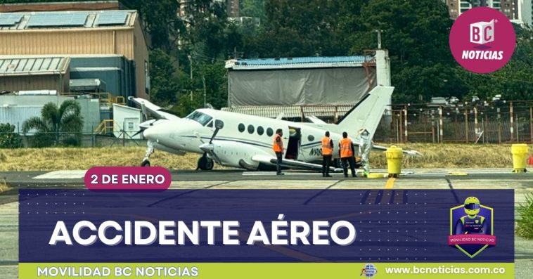 Una avioneta que cubría la ruta Manizales – Medellín tuvo fallas en su aterrizaje en el aeropuerto Olaya Herrera