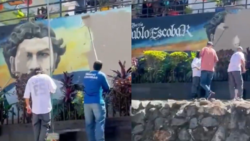 Borran mural de Pablo Escobar en el barrio que el capo empezó a construir