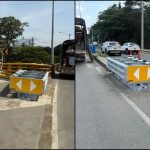 ¡Choques de frenos! Amortiguadores de impacto en puentes. "mas peligroso" de cali