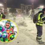 Limpieza en Carnaval de Negros y Blancos de Pasto.