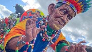 Carroza ganadora en el Carnaval de Negros y Blancos de Pasto.