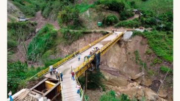 Avanza en un 90% la rehabilitación del puente Frisoles en Ancuya