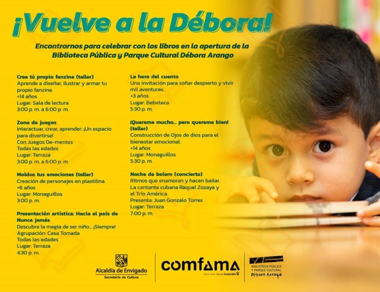 Con una programación especial la Biblioteca Débora Arango reabre sus puertas este sábado 1° de febrero