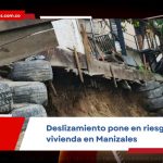 Deslizamiento pone en riesgo una vivienda en Manizales