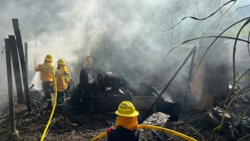 En Samaná se registró un incendio en una enramada panelera