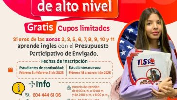 Envigado brindará nuevos cupos para aprender inglés gratis: no se los pierda