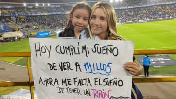 «Hoy cumplí mi sueño de ver a Millos, ahora me falta el sueño de tener un riñón»: la conmovedora historia de Salomé en El Campín