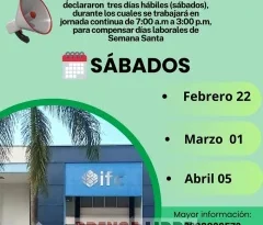 IFC trabajará los sábados para compensar descanso en Semana Santa