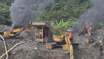 Pit en explotación ilegal en Buenaventura: destruyen las máquinas utilizadas para la explotación ilegal de los minerales