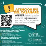 ¡Atención IPS del departamento de Casanare! Adres realizará asistencias técnicas personalizadas