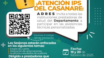 ¡Atención IPS del departamento de Casanare! Adres realizará asistencias técnicas personalizadas