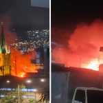 Incendio en el centro de Medellín.